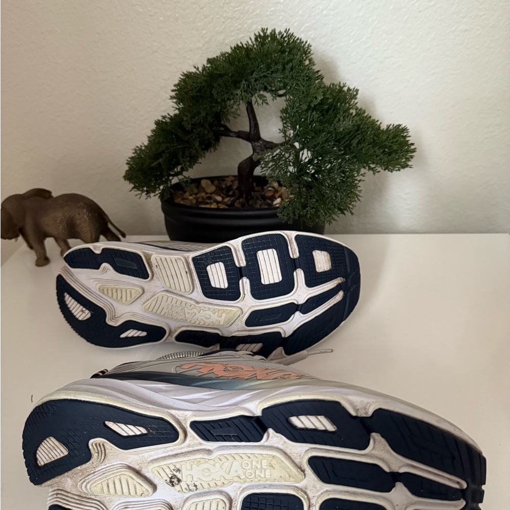 Hoka Women's Athletic Shoes in Gray and Orange - Picture 5 of 6